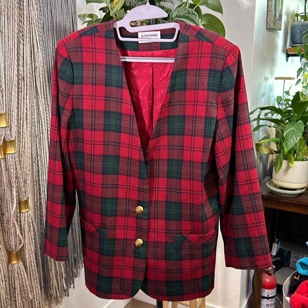 Vintage Alfred Dunner Plaid Blazer